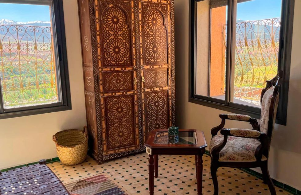 Détail de la chambre Amlal du Bihi Lodge Azro Marrakech