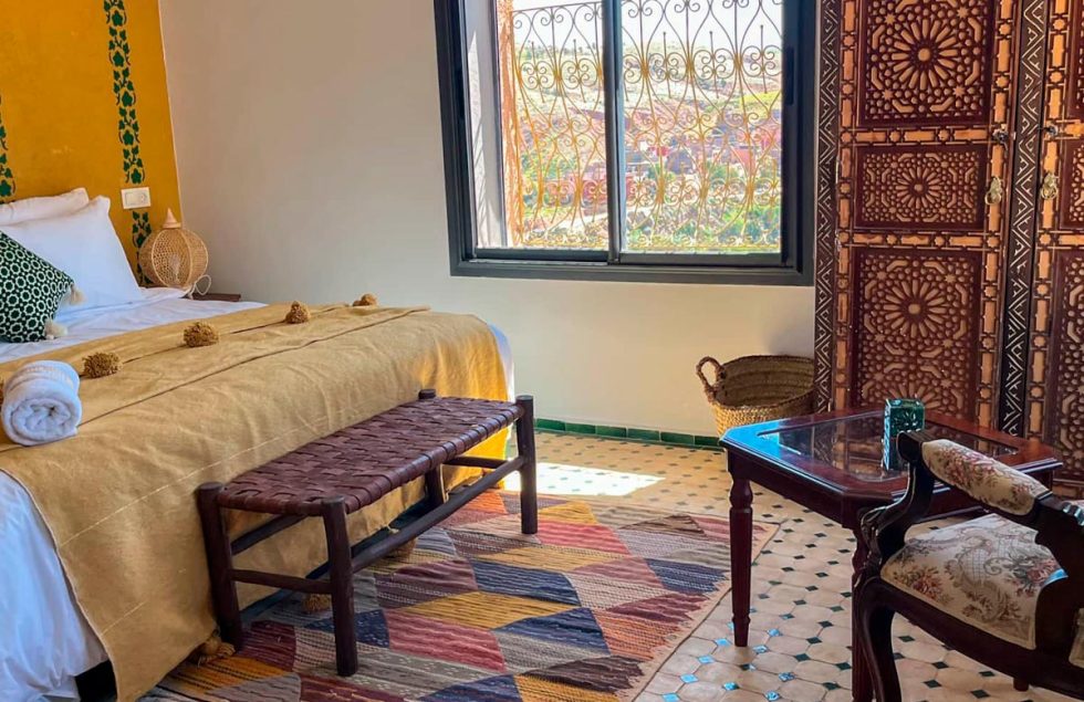 Détail de la chambre Amlal du Bihi Lodge Azro Marrakech
