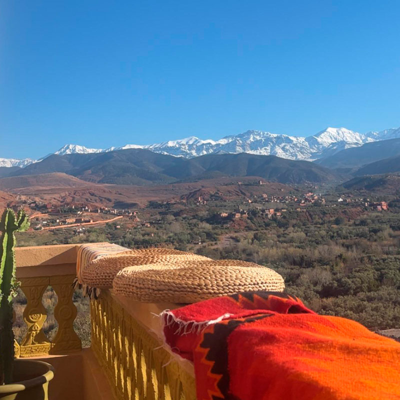 Vue d'une chambre du Bihi Lodge - Maison d'hôtes Azro Marrakech